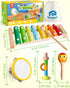 Playset, Coogam Wooden Musical Instruments for Toddlers, Tambourine Xylophone Castanet Flute Maracas Wood Percussion