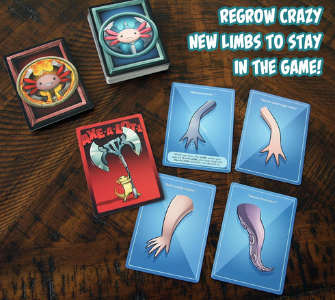A Comical Limb-Chopping Party Game for 2-6 Players - Family Game Night Fun for Axolotl Fans Ages 7+