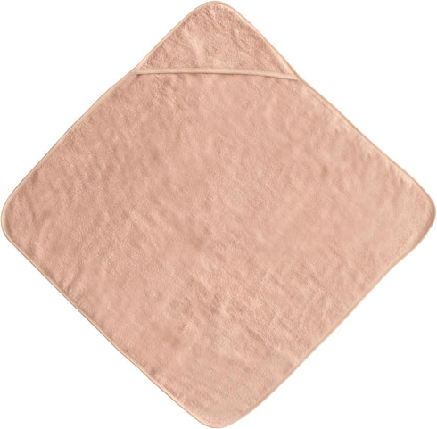 Organic Cotton Baby Hooded Towel in Blush - Soft & Absorbent