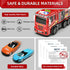 BuddyBight 3in1 12 3-5 3 4 5 6+ Fire Truck Toy with Foldable Race Track & Diecast Race Cars Toys, Fire Trucks