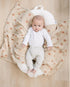 Konssy Baby Blankets, Super Soft Minky Blankets with Muslin Cotton Front, Dotted Fleece Backing for Newborns