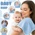 Hahafelt 12 Pack 20 10 Inch Blue Baby Burp Cloths for Boys and Girls Coral Fleece x Super Soft Burp Cloths with Organza