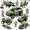 HOSPONY 78-in-1 Army Men Toys Sets with Realistic Military Truck/Helicopter/Kayak Boat/Motorcycle/Army Men Action
