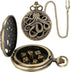 Mini DND Dice Set: 7pcs Polyhedral Metal D&D Dice with Steampunk Hollow Octopus Pocket Watch Shell Case