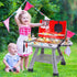 CUTE STONE Kids BBQ Grill Playset - Realistic Smoke Toy BBQ Grill with Accessories for Indoor Outdoor Pretend Play