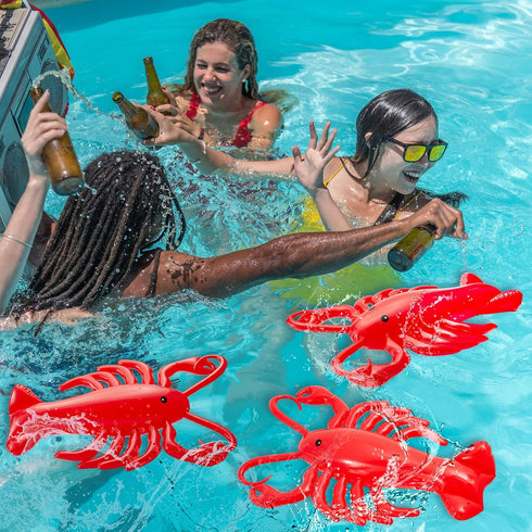 3 20 Inches Juexica Pcs Inflatable Lobsters Blow up Crawfish Party Decorations Crawfish Boil Decorations Aquatic Animal