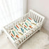 Mazeann 52" 28" 9" Fishing Lures Fisherman Retro Crib Sheets Soft Breathable Fitted Cotton Baby Crib Sheets Mattress