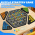 2-4 Triangle Chain Strategy Board Game: Portable Chain Triangle Chess Game for Family Game Night, Travel & Party Fun