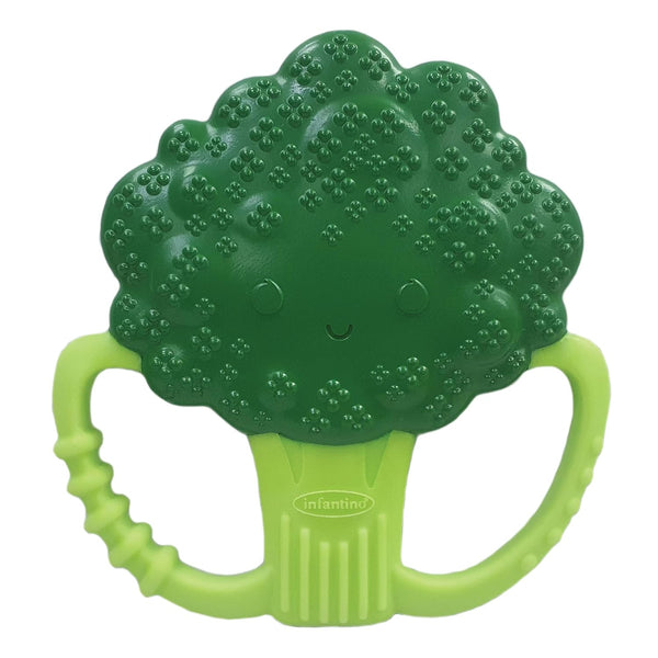 Infantino Lil Nibbles Textured Silicone Teether, BPA-Free Baby Teething Toy, Soft, Easy