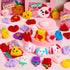 30 Packs JOYIN Valentines Day Gift Cards with Fruit Mochi Squishy Toys, Stress Relief Fidget Toys, Cartoon Squeeze Toy