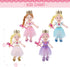 12" June Garden Soft Baby Princess Doll Stella - Stuffed Cuddly Princess Plush Gifts for Toddler Girls - White Dress