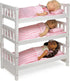 Badger Basket Pink Stripe Convertible Doll Bunk Bed with Storage Baskets & Personalization Kit for 20 inch Dolls