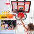 Indoor Basketball Hoop Toy for Kids - Pro Over The Door Basketball Hoop with LED Lights, Scoreboard & 4 Balls