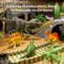 TUMAMA Dinosaur Toys Race Track, 281 Pcs Dinosaur Train Set for Kids 3-5 5-7, Flexible Tracks with 4 Dinosaurs, 2