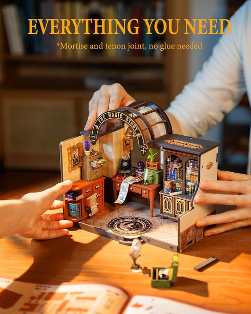 Rolife DIY Miniature House Kit, Mini Wooden Dollhouse Kit for Adults to Build, Tiny House Mayberry Street Miniatures