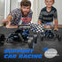 1:18 2WD 2.4GHz 50 8-12 Tecnock RC Cars for Kids, Scale RC Car with LED Lights, Remote Control Car with USB-C Easy