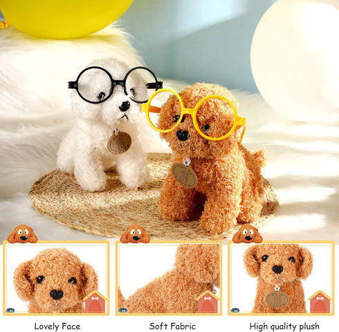 4 Pcs Cute Dog Stuffed Animal Toy, 7 Inch Plush Puppy Stuffed Animal for Boys and Girls, Party Decorations, Birthday