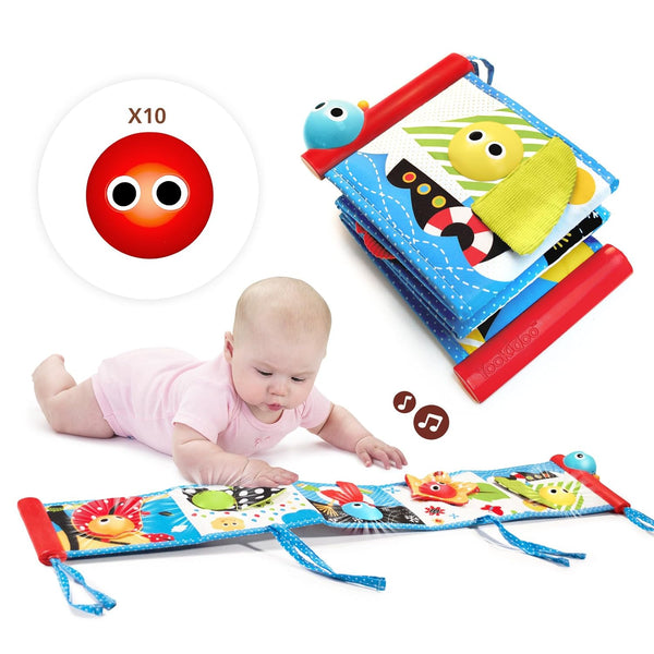 Yookidoo First Soft Cloth Baby Book - Lights and Music (0 to