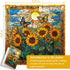 PICKFORU Stained Glass 1000 Piece Puzzles for Adults, Sunflowers and Butterfly Flower Home Decor