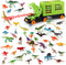 50PCS Dinosaur Truck Toy, Tyrannosaurus Capture Vehicle with 50 Dinosaur Figures, Educational