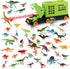 50PCS Dinosaur Truck Toy, Tyrannosaurus Capture Vehicle with 50 Dinosaur Figures, Educational