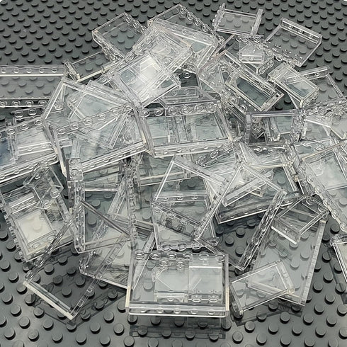 ZHX 72PCS Clear Transparent Window House Building Brick Toy - Classic Flat Plates Pieces Compatible with Major Brands
