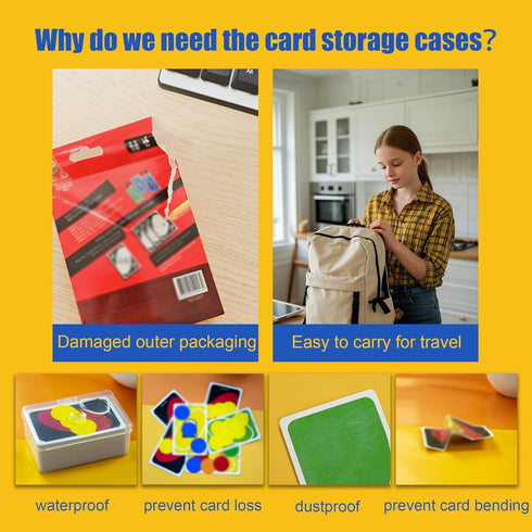 8 (8 JINUPHION Pcs Playing Card Case, Small Clear Box, Plastic Deck Box, Card Deck Holder, Game Card Storage Organizer