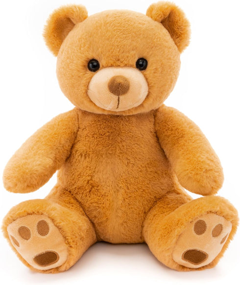 WEIGEDU Fluffy Teddy Bear Stuffed Animals Plush Toys with Lattice Tie for