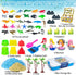 57Pcs 3-5 6 7 8 Sensory Bin, Ocean Mermaid Sensory Bins for Toddlers Sand Art Kit Sea Animals Molds Sandbox with Cover