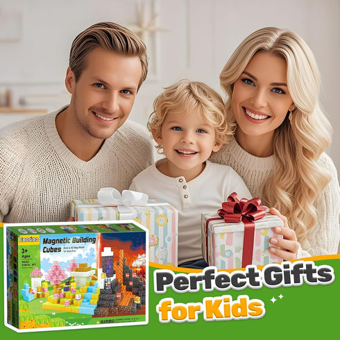 Set, 3+ 84PCS Magnetic Blocks - Build Mine Magnet World Magic Portal Magnetic Tiles Building Blocks Toddler Toy STEM
