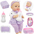 SMILESSKIDDO Baby Doll with Accessories, 12" Dolls Playset with Washable Carrier Bassinet
