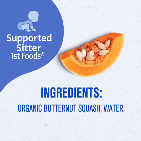 1 10-pack Gerber Stage Baby Food, Organic Butternut Squash Jar, Baby Puree, Non-GMO, Vegetable, Puree Jars Glass