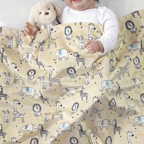 Cozy Packing (30"X40" CREVENT Soft and Warm Mink Baby Blanket, Gift with Ribbon for Newborn Infant Toddler's Crib Cot