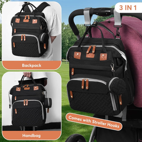 JKJRJJ Backpack Backpack, Diaper Bag with Changing Station, Large Diaper Bag For Boys And Girls, Multifunctional