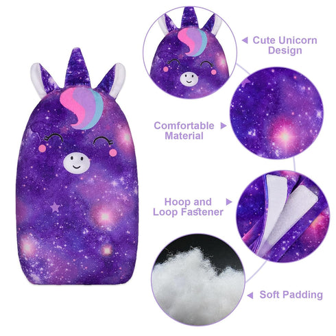 FIODAY Car Seat Belt Covers for Kids Unicorn Seat Belt Pillow Soft Seat Belt Cushion Adjust Seat Strap Pillow Head Neck