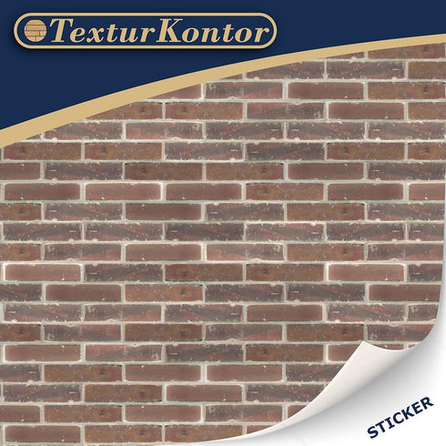 3 Sheets Self-Adhesive Wall Cladding for Dollhouse 1:12 Scale (Brown Bricks)