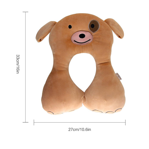 KAKIBLIN Baby Neck Pillow, Upgraded Support Pillow for Carseat, Newborn Neck Support for Travel (Brown)
