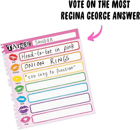 Mean Girls Burn Book Party Card Game, Family Game Based on the Comedy Movie for Ages 14+