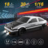 Mostop RC Drift Car 1:16, 2.4Ghz Remote Control Car with LED Light, 2 Batteries and Extra Tires for Kids Racing