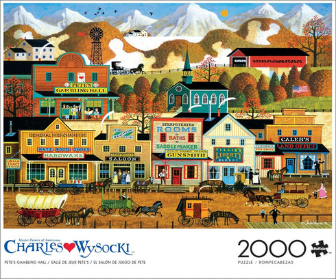 2000 38.50 26.50 Buffalo Games - Charles Wysocki - Pete's Gambling Hall - Piece Jigsaw Puzzle for Adults - Challenging