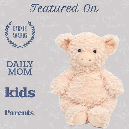 11-Inch MON AMI Polly The Pig Stuffed Farm Animal for Boys & Girls | Soft Pink Pig Plush Toy | Farmyard Playtime