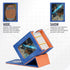 MTG Deck Box with Commander Display for 120+ Single Sleeved Cards - Denim Magnetic Card Storage Box