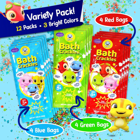 12 Pack, SWCANDY Bath Crackles for Kids Toddler Boys Bath Toys Nontoxic & Fragrance-Free a Unique Kids, Swirl Water