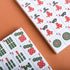 1.18"(30mm) Chinese Green Mahjong Set - 144 + 8 Numbered Tiles, Travel-Friendly with Accessories