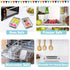 TeamFar Kids Plates Set of 4, Stainless Steel Toddler Training Trays, 7.3"×5.3"×0.8", Healthy & Toxic Free, Dishwasher