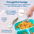 ECR4Kids My First Meal Pal Stainless Steel Spoons, Toddler Silverware, 3-Pack, White, Light Grey