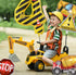 JUANBUDONG Set,Yellow 4 Balloons,4th Construction Theme Balloons and Black Striped Construction Foil Number