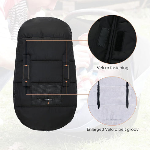 Stroller Universal Sleeping Bag, Winter Outdoor Hooded Bunting Bag, Windproof and Water-Resistant Stroller Accessory