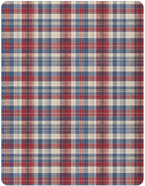 Vdsrup 39 27 5In Crib Sheets for Boys Girl Red Blue Beige Plaid Neutral Mini Crib Mattress Sheets Fitted, Toddler Baby