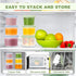 6-Pack 3 Silicone Baby Food Containers with Date-Tracking Lids, Reusable Snack Containers Food Storage Jars